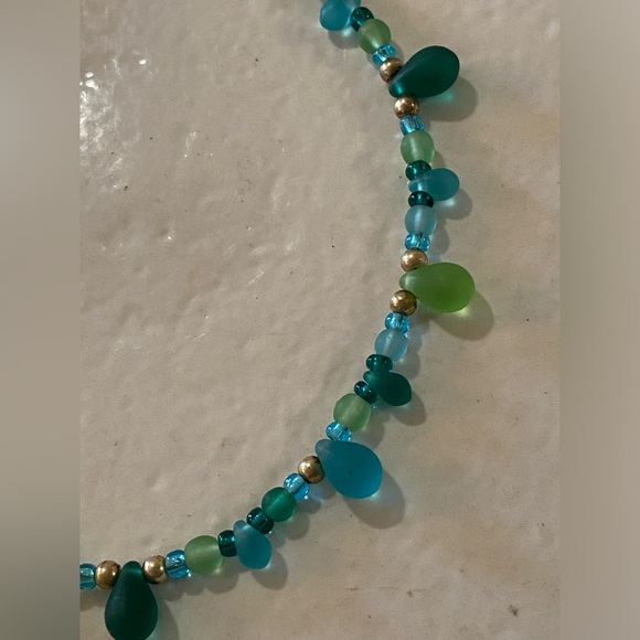 Beaded Seaglass Anklet - Picture 4 of 5